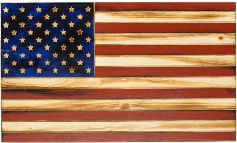 Old Glory Red & Blue Rustic Flag