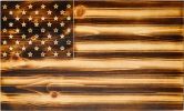 Old Glory Torched Rustic Flag