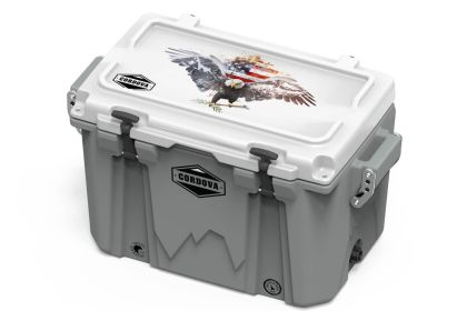 Lid Graphic 28 qt  Americana Grayscale Collection Cooler (Color: Scree, size: S)