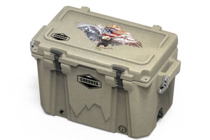 Lid Graphic 28 qt  Americana Grayscale Collection Cooler (Color: Sandstone, size: S)