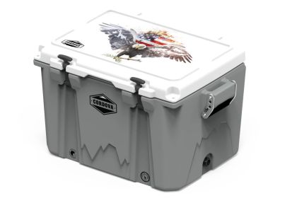Lid Graphic 48 qt Americana Grayscale Collection Cooler (Color: Scree, size: M)
