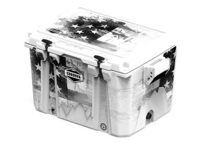 Lid Graphic 48 qt Americana Grayscale Collection Cooler (Color: White, size: M)