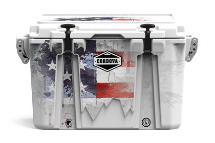 Lid Graphic 48 qt Americana Cooler (Color: White, size: M)