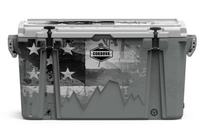 Lid Graphic 88 qt Americana Grayscale Collection Cooler (Color: Scree, size: L)