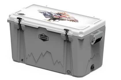 Full Wrap 88 qt Americana Grayscale Collection Cooler (Color: Scree, size: L)