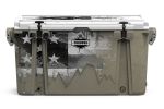 Lid Graphic 88 qt Americana Grayscale Collection Cooler