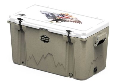 Full Wrap 88 qt Americana Grayscale Collection Cooler (Color: Sandstone, size: L)