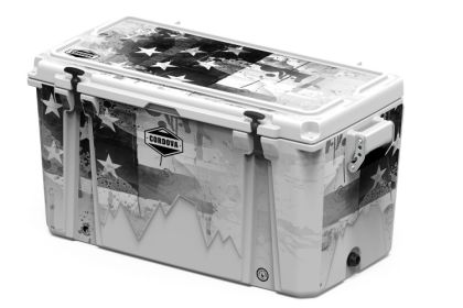 Lid Graphic 88 qt Americana Grayscale Collection Cooler (Color: White, size: L)